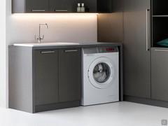 Meuble de rangement buanderie Oasis à 2 porte avec lavabo Scotland en céramique