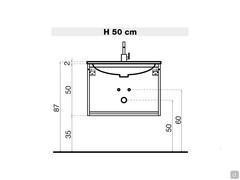 Exemple de placement du drain sur la base h.50 cm