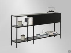Riva armoire d'entrée en métal et en verre, disponible en différentes tailles et configurations