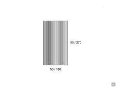Panneau d'entrée suspendu Niagara - largeur min 50 max 160 et hauteur min 80 et max 270 cm