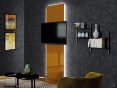 Show TV stand en version verticale sur pied, avec panneau arrière LED en option