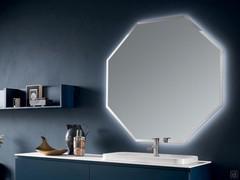 Miroir Borea en version octogonale "classique", avec 8 côtés égaux et un grand format de 120 x 120 cm.