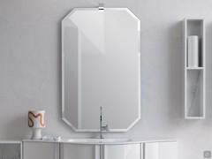 Miroir Borea associé à un élément haut ouvert Atlantic / Cadre blanc brillant