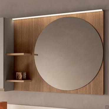 Miroir de salle de bains avec étagères latérales Screen
