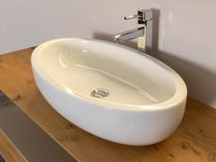 Lavabo elliptique en céramique