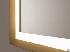 Miroir avec cadre sablé et LED intégrée