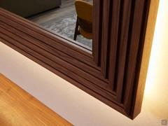 Cadre à lattes en noyer Canaletto pour miroir Vanity outlet
