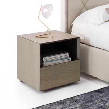 Table de chevet California outlet avec compartiment ouvert