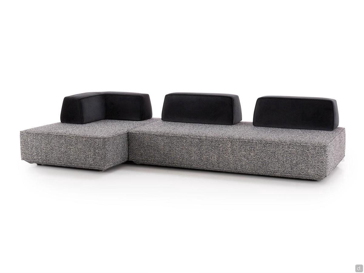 Canapé d'angle Prisma outlet avec coussins de dossier lestés réglables