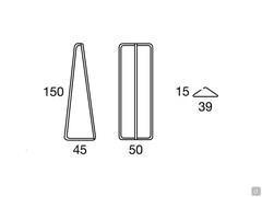 Dimensions du porte-manteau sur pied en métal peint tubulaire et des cintres fournis