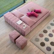 Pouf carré de chambre Squaring compléter avec le lit Squaring