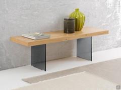 Banquette Nouvelle avec assise en bois de chêne noué naturel