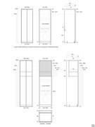 Dimensions détaillées - 2 portes pour machine à laver et sèche-linge
