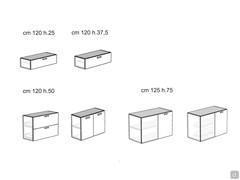 Base buanderie Oasis - modèles disponibles avec largeur de 120 et 125 cm