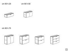 Base buanderie Oasis - modèles disponibles avec largeur de 90 cm