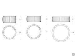 Table basse avec revêtement en similicuir Waltz - Schémas et Dimensions