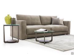 Table basse ronde Allen par diotti.com face canapé