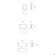 Table d'appoint avec structure en cuivre brillant Audrey - dimensions