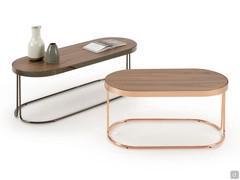 Table basse avec plateau en noyer Audrey