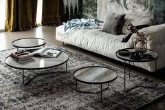 Billy Tables d'appoint avec plateau en pierre Keramik de différentes tailles