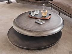 Table basse Yo-yo avec plateau pivotant de Cattelan en bronze brossé laqué mat