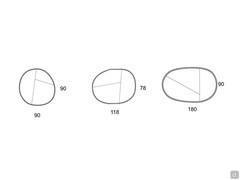 Table basse Adrian Wood - dimensions 