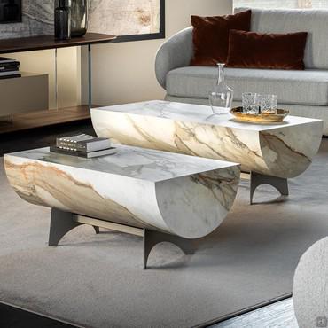 Table basse Caesar en céramique aux formes sculpturales de Cattelan
