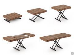 Séquence de levage et d'ouverture synchronisée avec les extensions sous le toit de la table élévatrice Lucas