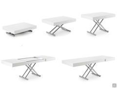 Séquence de levage et d'ouverture synchronisée avec les extensions sous le toit de la table élévatrice Lucas