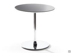 Table d'appoint Alias en modèle rond haut - plateau en stratifié HPL gris