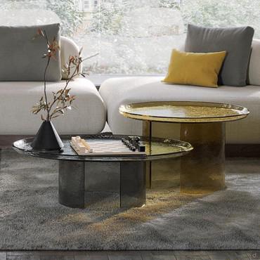 Table basse en verre martelé Blur