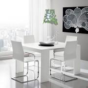 Table console à rallonge Malcolm en stratifié HPL frêne extra blanc (finition non disponible)