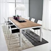 table console à rallonges Cedric avec plateau en HPL orme mercure 