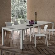 Cedric Table console à rallonge avec plateau en HPL cimant ash