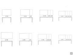 Plan de table de la table extensible Tom en versions 140 cm et 160 cm (également fixe)
