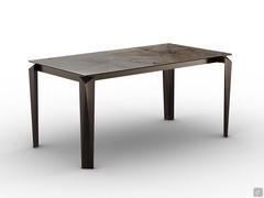 Table Tom avec plateau en céramique Patagonia dans l'une des versions rectangulaires fixes (disponible en trois tailles)