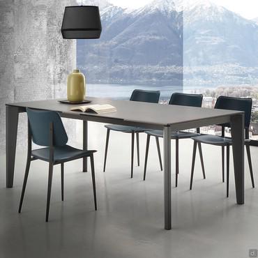 Table à rallonge Camelot avec pieds triangulaires 