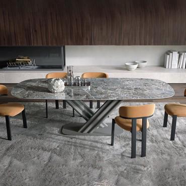 Table moderne avec plateau en grès Dionis