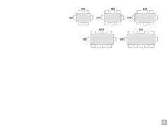 Table Shuffle avec plateau en verre - Plan de table