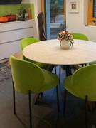 Milos Photo du client - Table Cantori avec plateau en chêne crème à pores ouverts bruni