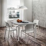 Table à manger à rallonge Modesty, avec plateau en frêne basalte HPL (finition non disponible)