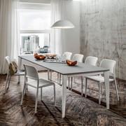 Table à rallonge Modesty avec 3 rallonges insérées, modèle 100 x 100 cm (finition du plateau non disponible)