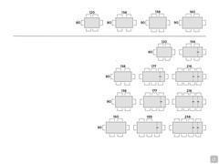 Table extensible Neville - Schèma placement de table