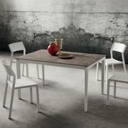 Table Finnigan dans le modèle fixe avec plateau rectangulaire en mélaminé HPL Botticino 5555