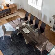 Plateau en verre bronze transparent et cadre en aluminium anodisé (finition non disponible)