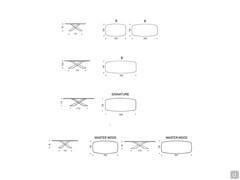 Tyron Table by Cattelan - dimensions disponibles pour table rectangulaire avec plan en bois et avec plan en MDF dans la finition Signature