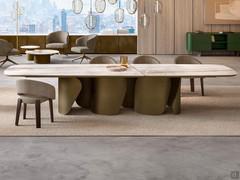 Détail de la base à 6 pétales, caractéristique des plateaux de table XL 