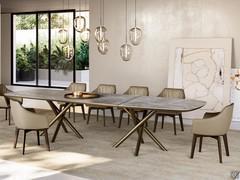 Table Masami avec plateau en céramique dans la version XL de 340 cm