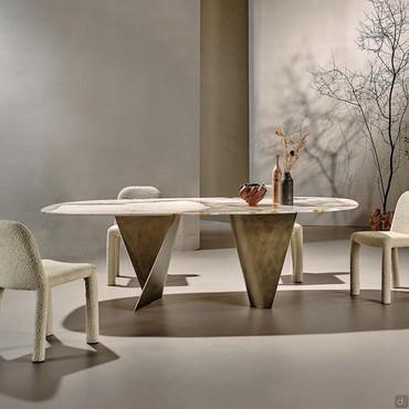 Table de salon en marbre Birkey