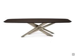 Plateau en placage bois avec bord biseauté laqué graphite mat
